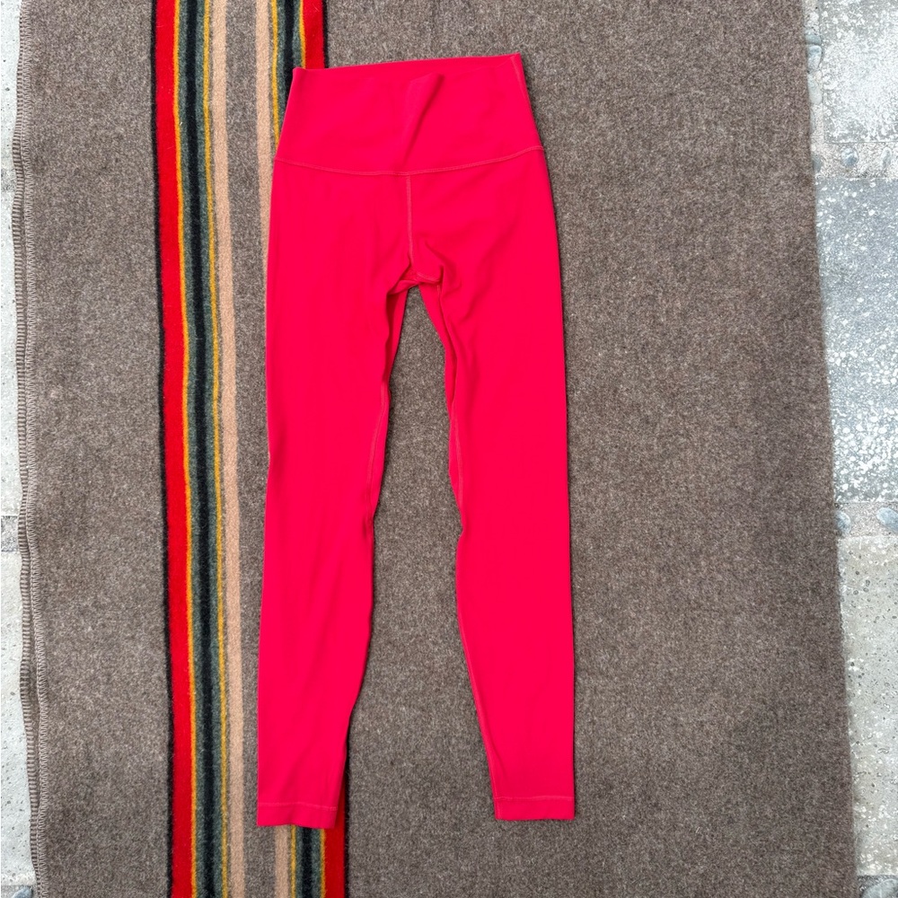 Red Lululemon Leggings Size 6